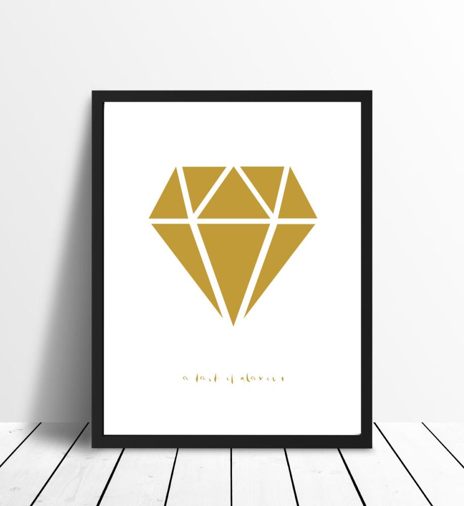 Bildverkstad Diamant - Goud Poster