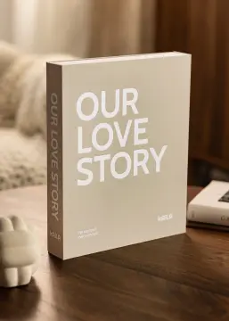 KAILA KAILA OUR LOVE STORY Grey - Coffee Table Photo Album (60 Zwarte zijden)