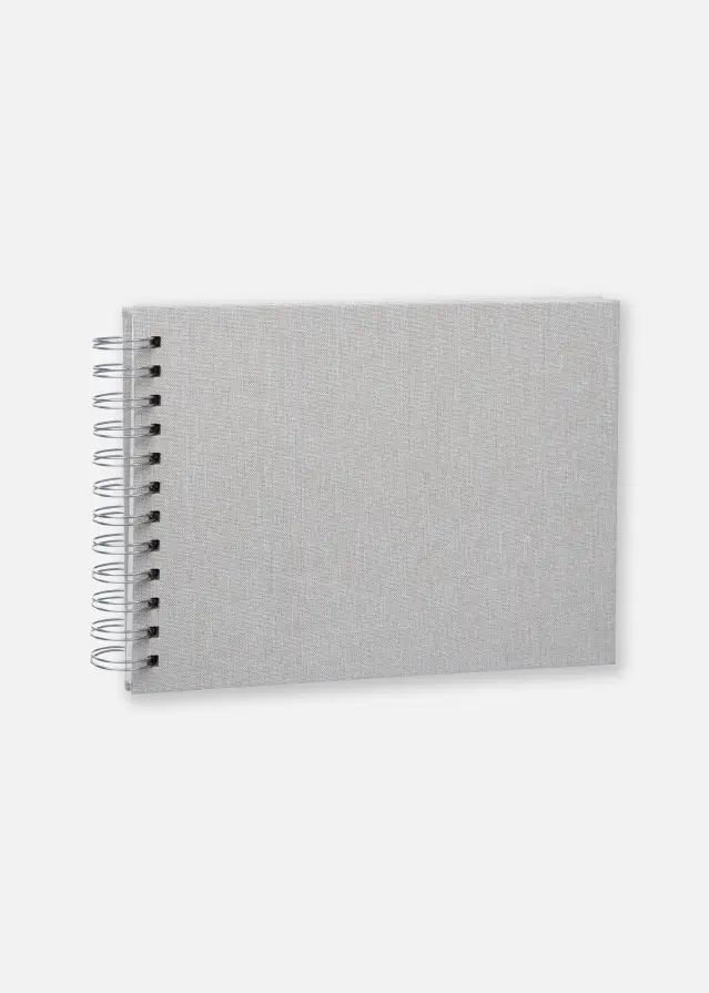 Focus Base Line Canvas Wire-O Beige 23x17 cm (40 Witte zijden / 20 Bladen)