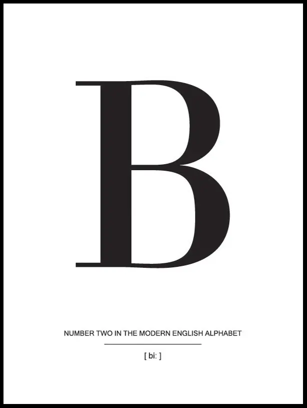 Bildverkstad Letter B Poster