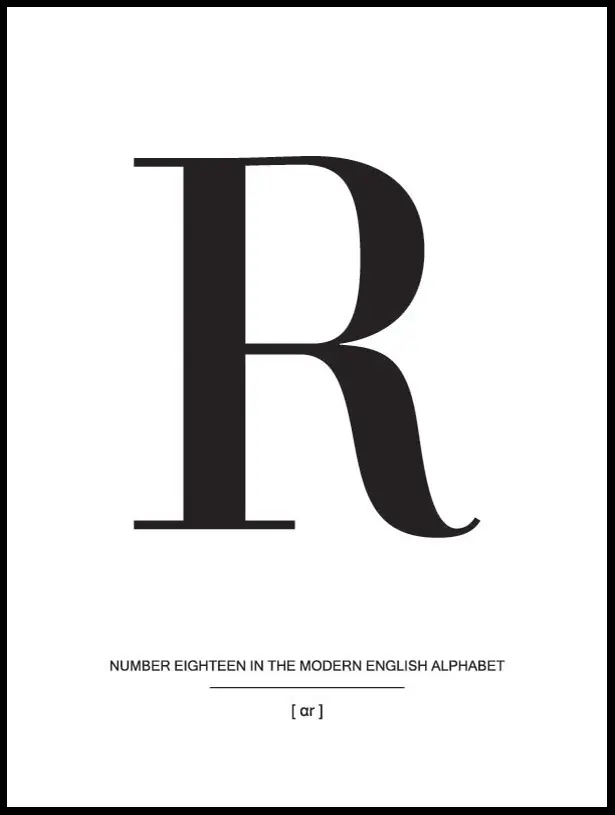 Bildverkstad Letter R Poster