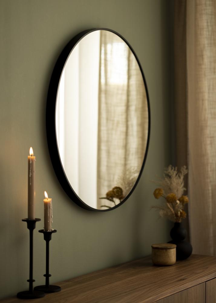 KAILA KAILA Round Mirror - Edge Black 70 cm Ø