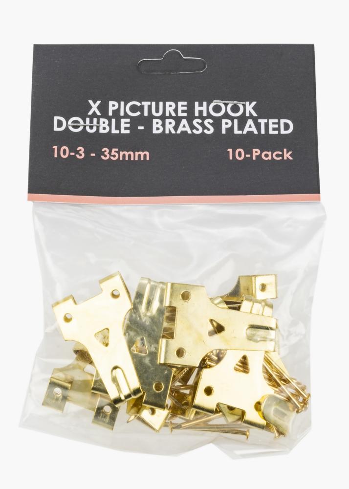 BGA BGA X-haak 10-3, 35 mm Dubbel - 10-pack