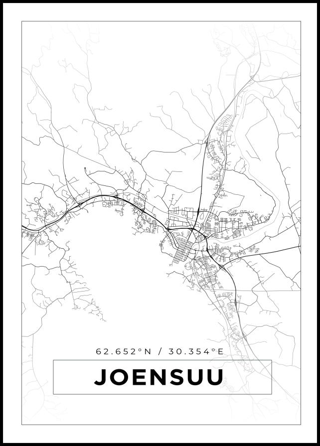 Bildverkstad Map - Joensuu - White Poster