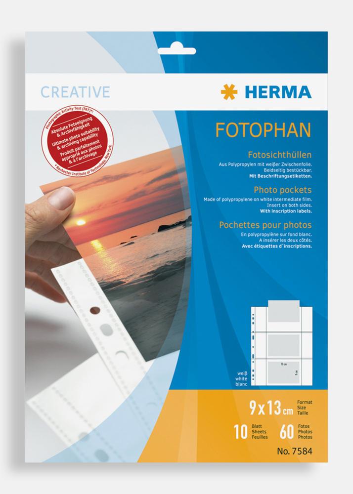  Herma foto insteekhoezen 9x13 cm liggend - 10-pack witte