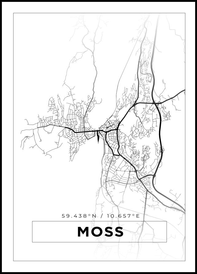 Bildverkstad Map - Moss - White Poster