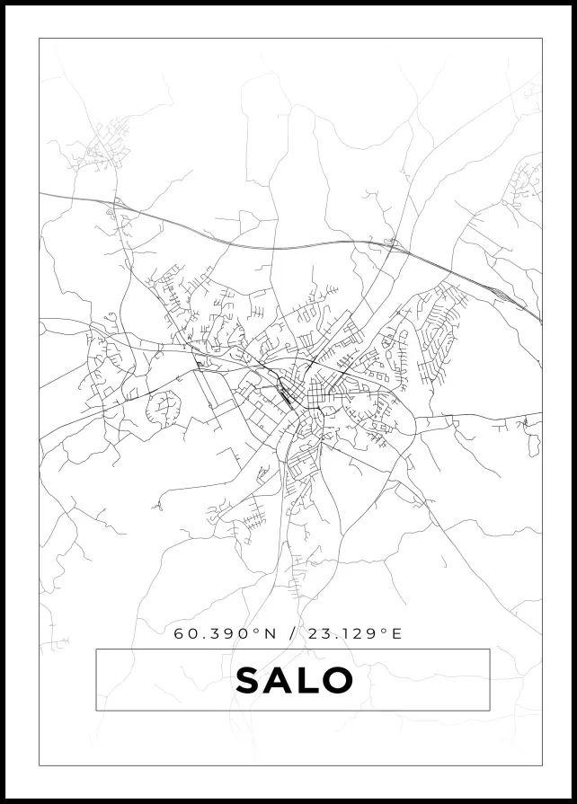 Bildverkstad Map - Salo - White Poster