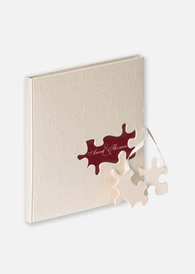 Walther Puzzle Gastenboek - 23x25 cm (144 Witte zijden / 72 bladen)