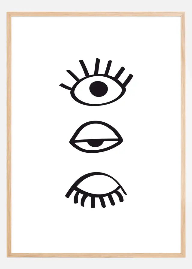 Bildverkstad Three Eyes Line Poster