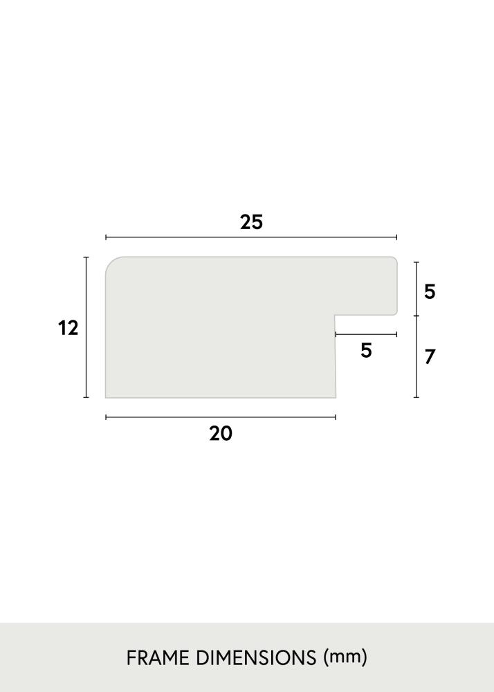 Ram med passepartou Fotolijst Trendline Wit 70x90 cm - Passe-partout Wit 24x30 inches