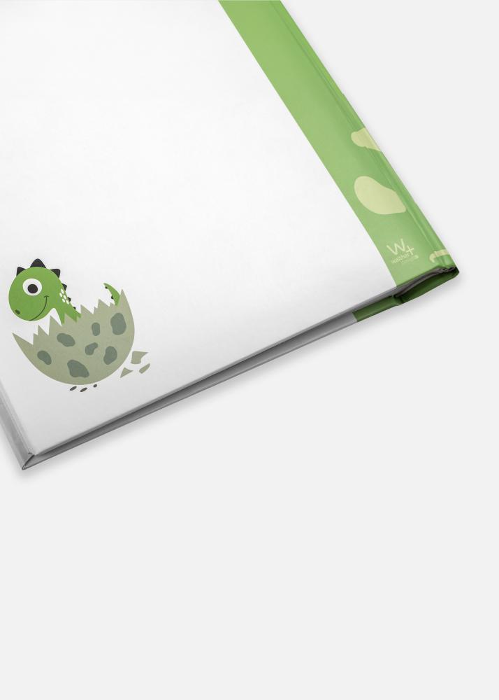 Walther Little Dino Babyalbum Groen - 22,5x24 cm (80 Witte zijden / 40 bladen)