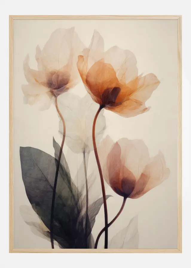 Bildverkstad Parchment Flowers No 7 Poster