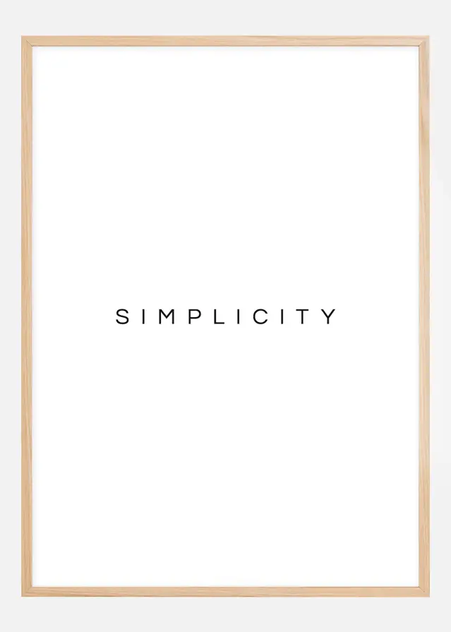 Bildverkstad Simplicity Poster