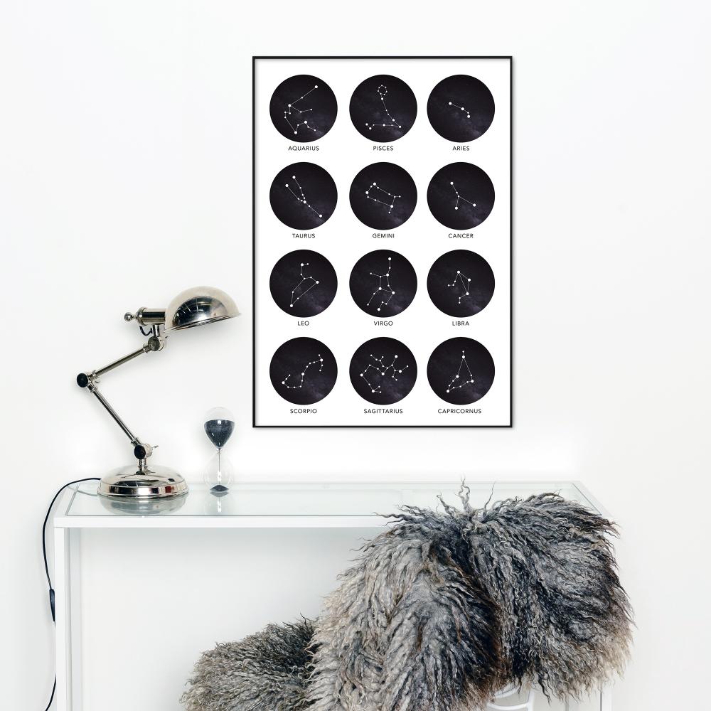 Bildverkstad Zodiac Signs Poster