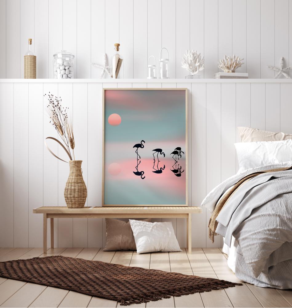 Bildverkstad Family Flamingos Poster