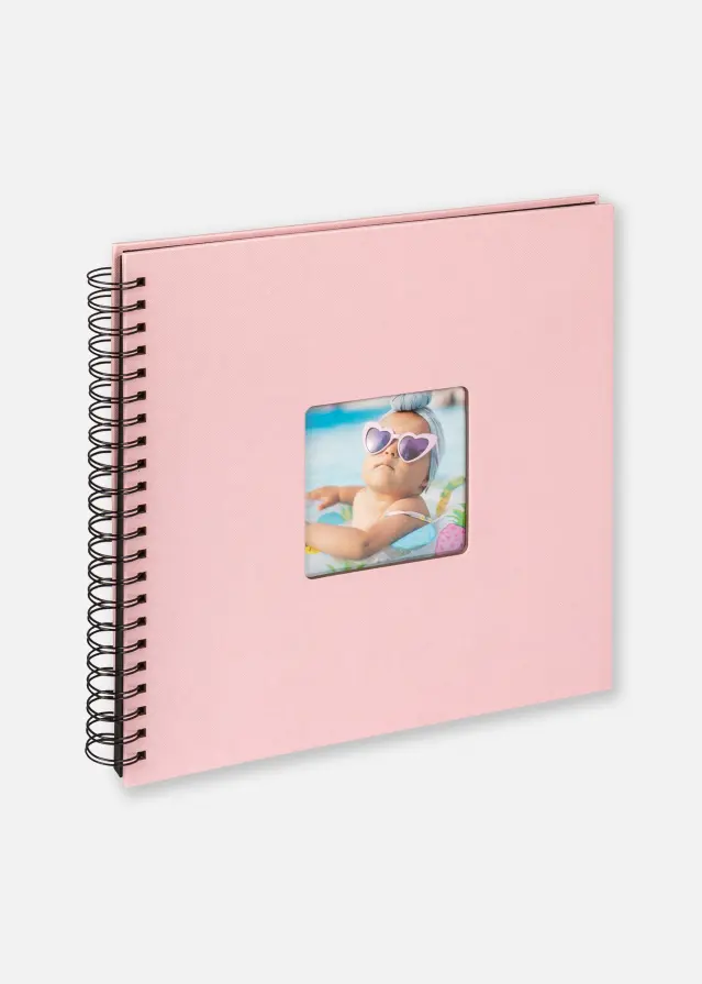 Walther Fun Babyalbum Roze - 30x30 cm (50 Zwarte zijden/25 bladen)