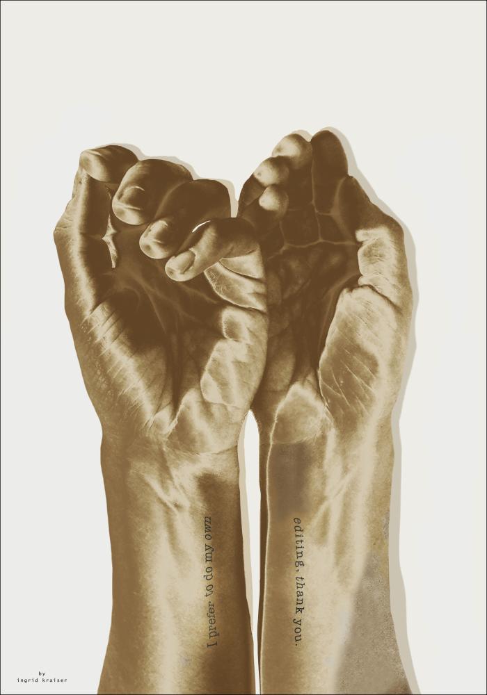 Bildverkstad Gold hands Poster