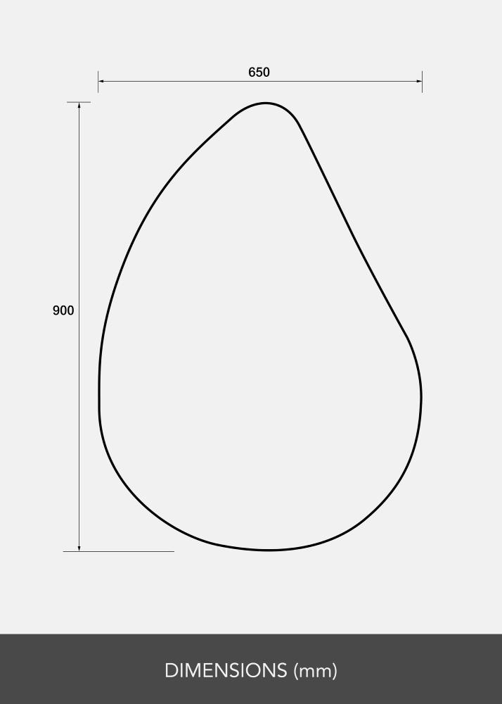 BGA Spiegel Droplet 65x90 cm