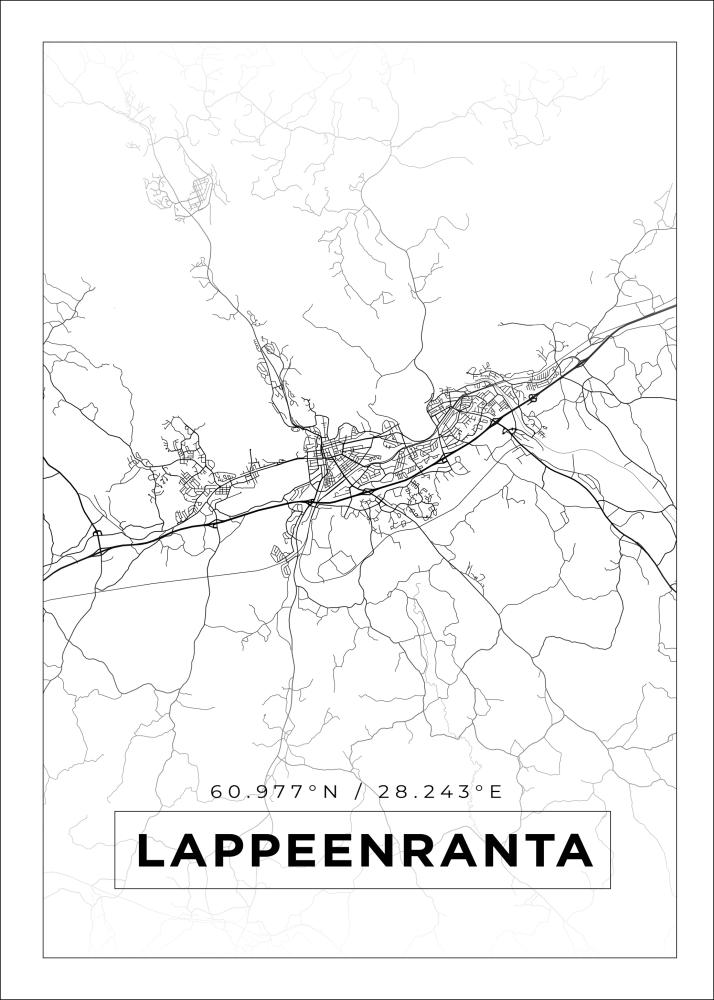 Bildverkstad Map - Lappeenranta - White Poster