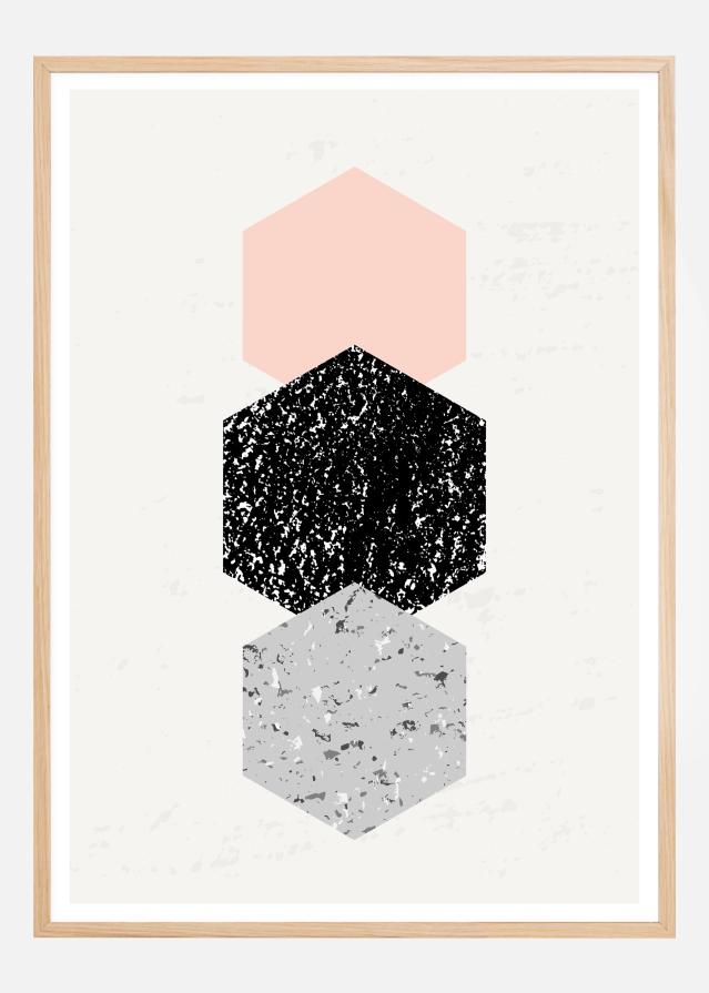 Bildverkstad Abstract Hexagons Poster