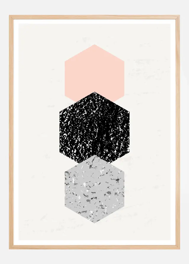 Bildverkstad Abstract Hexagons Poster