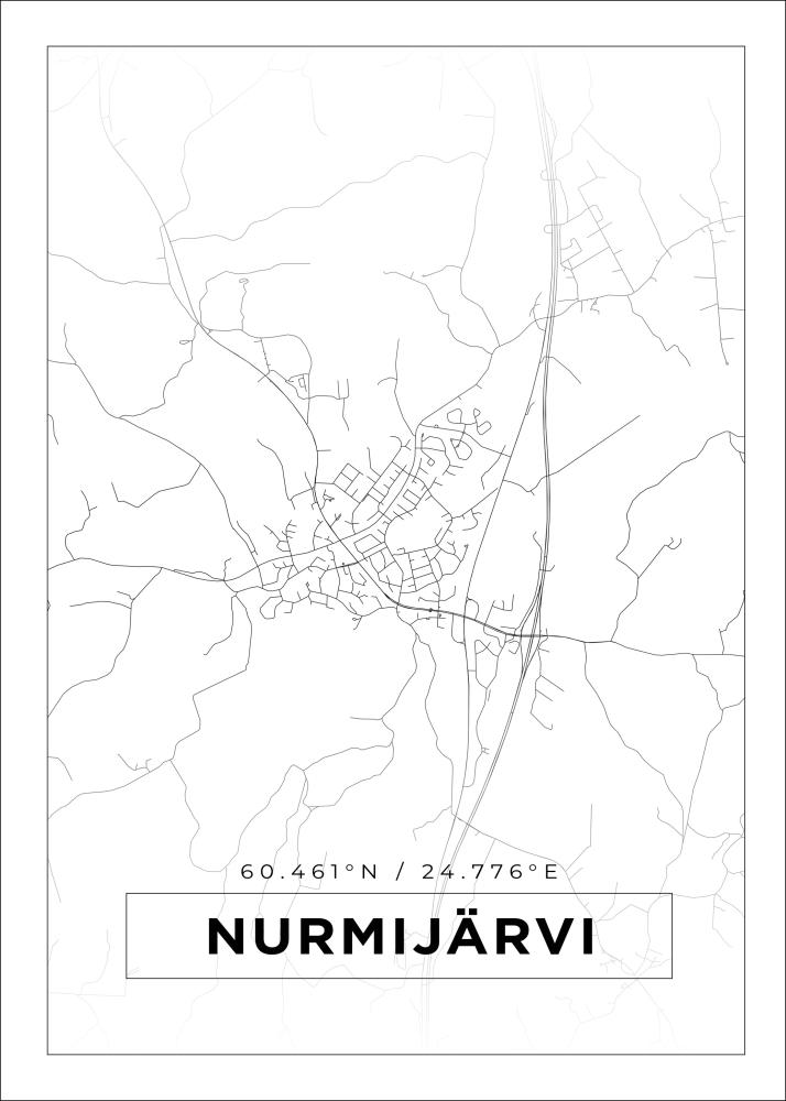 Bildverkstad Map - Nurmijärvi - White Poster