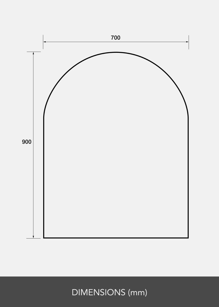 BGA Spiegel Domed LED 70x90 cm