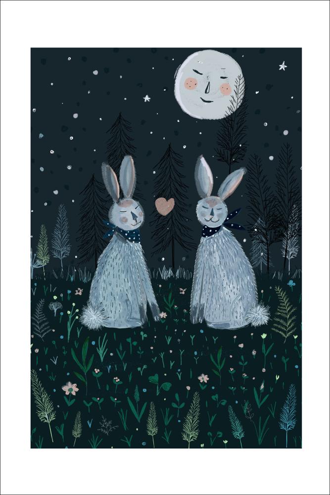 Bildverkstad Rabbits in the Forest Poster