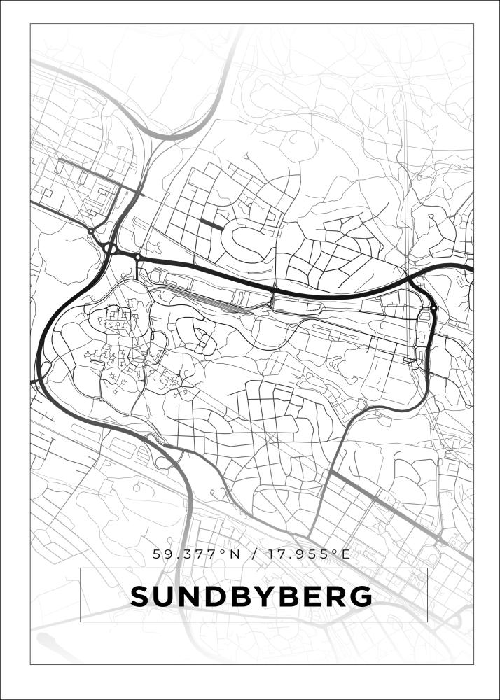 Bildverkstad Map - Sundbyberg - White Poster