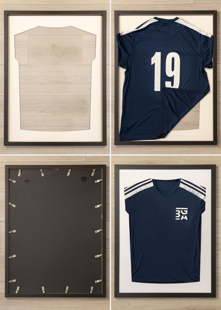 ID Factory Fotolijst Jersey Box Acrylglas Zwart/Wit 60x80 cm