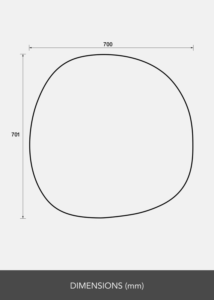 BGA Spiegel Roundy II 70x70 cm