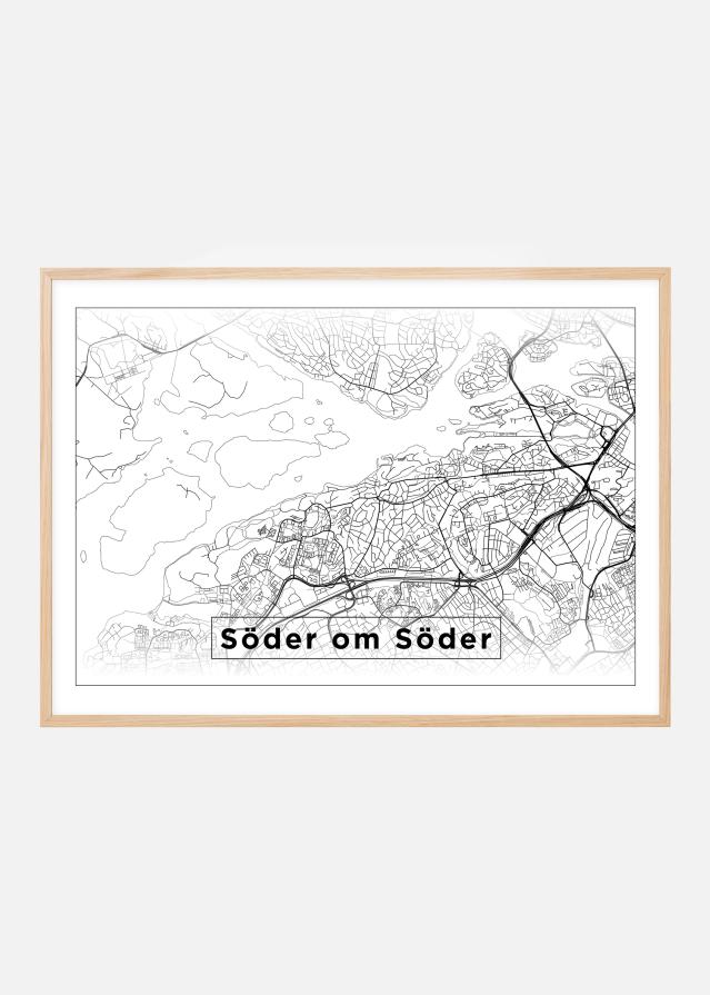 Bildverkstad Söder om Söder - Vit Poster