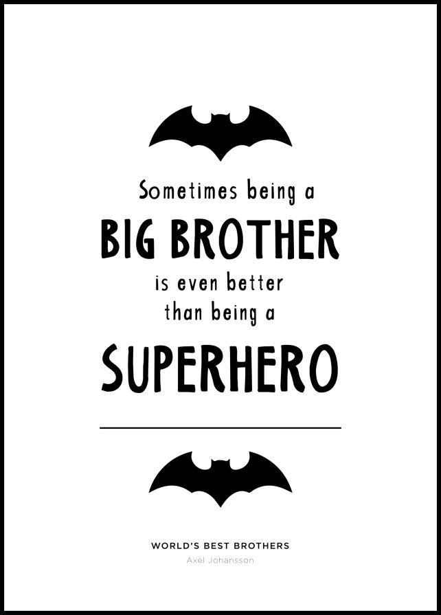 Personlig poster Superhero Brother