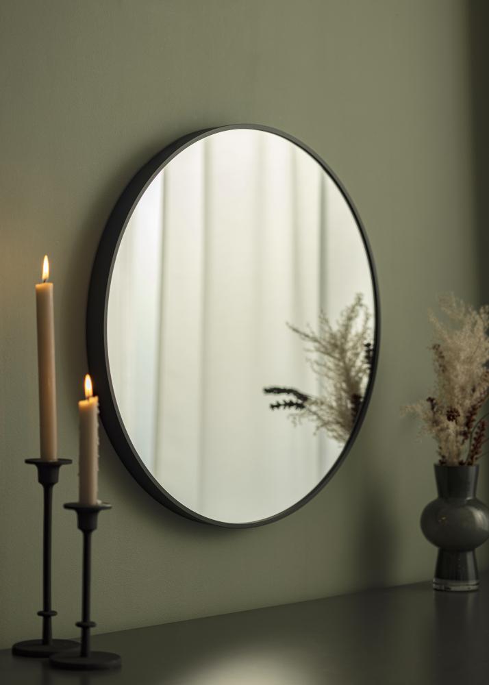 KAILA KAILA Round Mirror - Edge Black 60 cm Ø