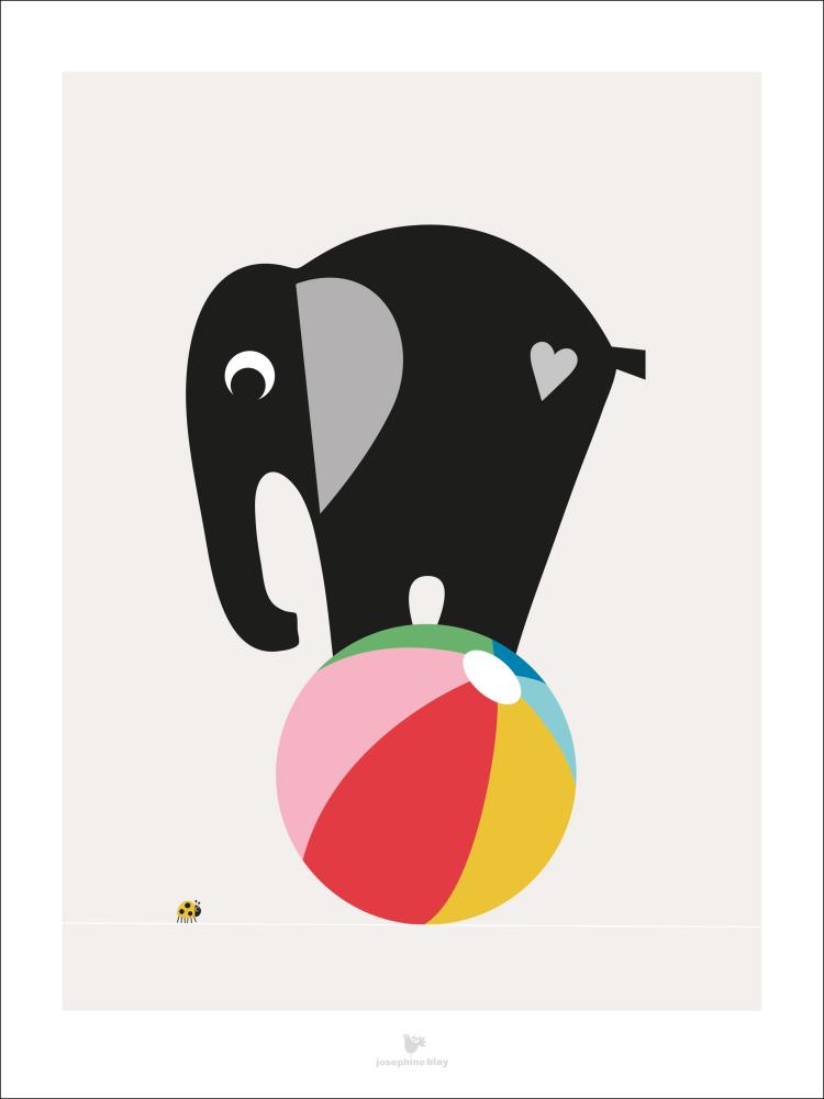 Bildverkstad Elephant grey Poster