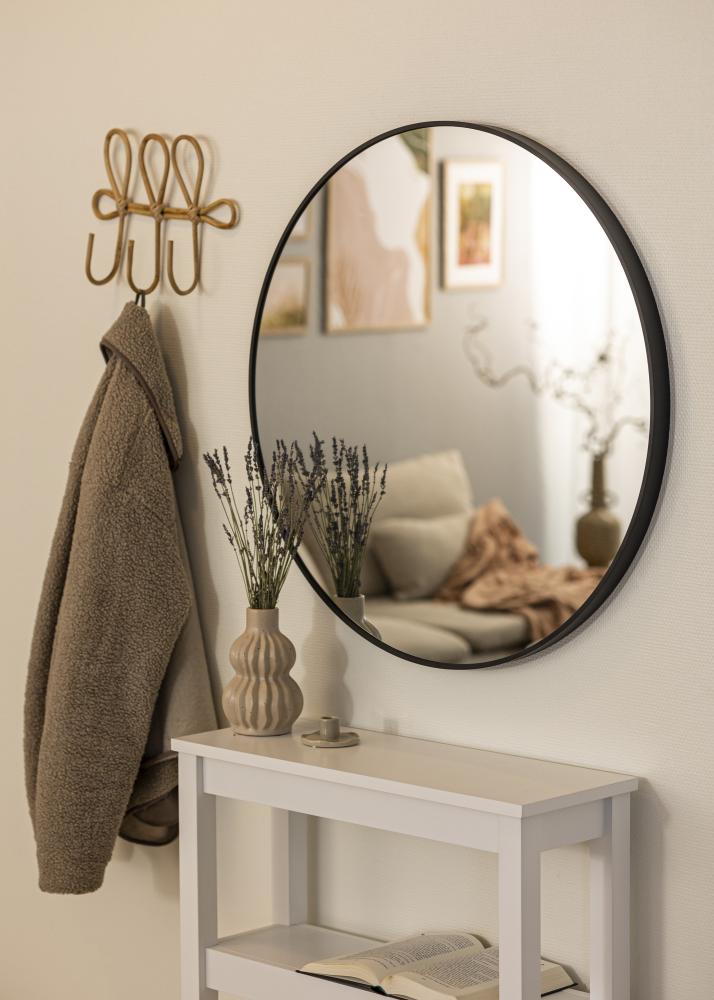 KAILA KAILA Round Mirror - Edge Black 80 cm Ø