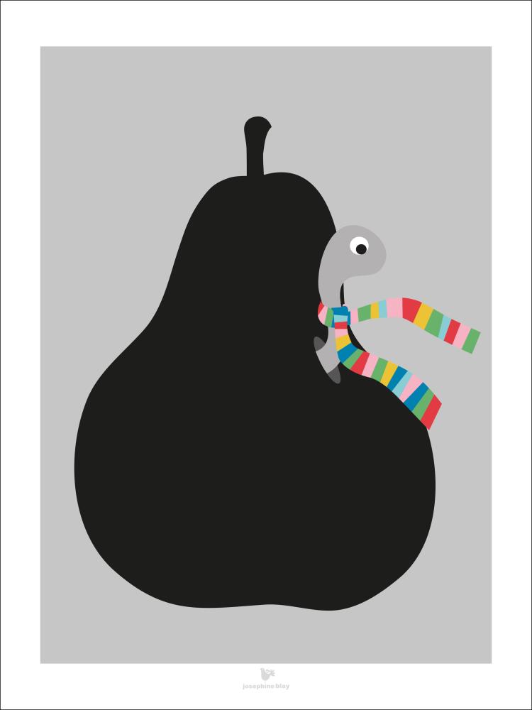 Bildverkstad Pear - Grey Poster